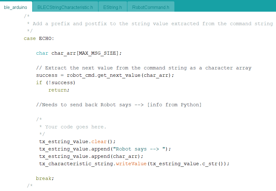 Echo code